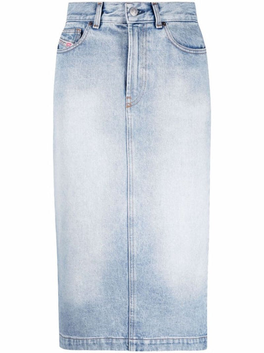 Blue De Ronny Midi Denim Skirt