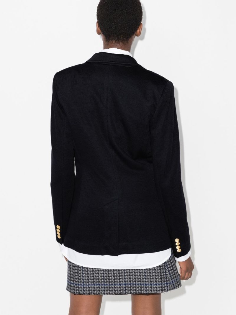 Blue Crest Logo Jacquard Blazer