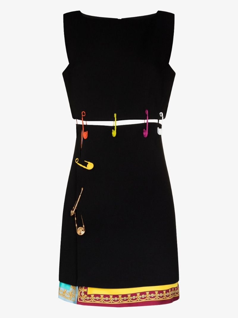 Safety Pin Cutout Mini Dress