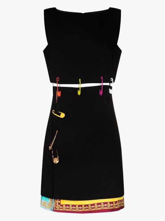 Safety Pin Cutout Mini Dress