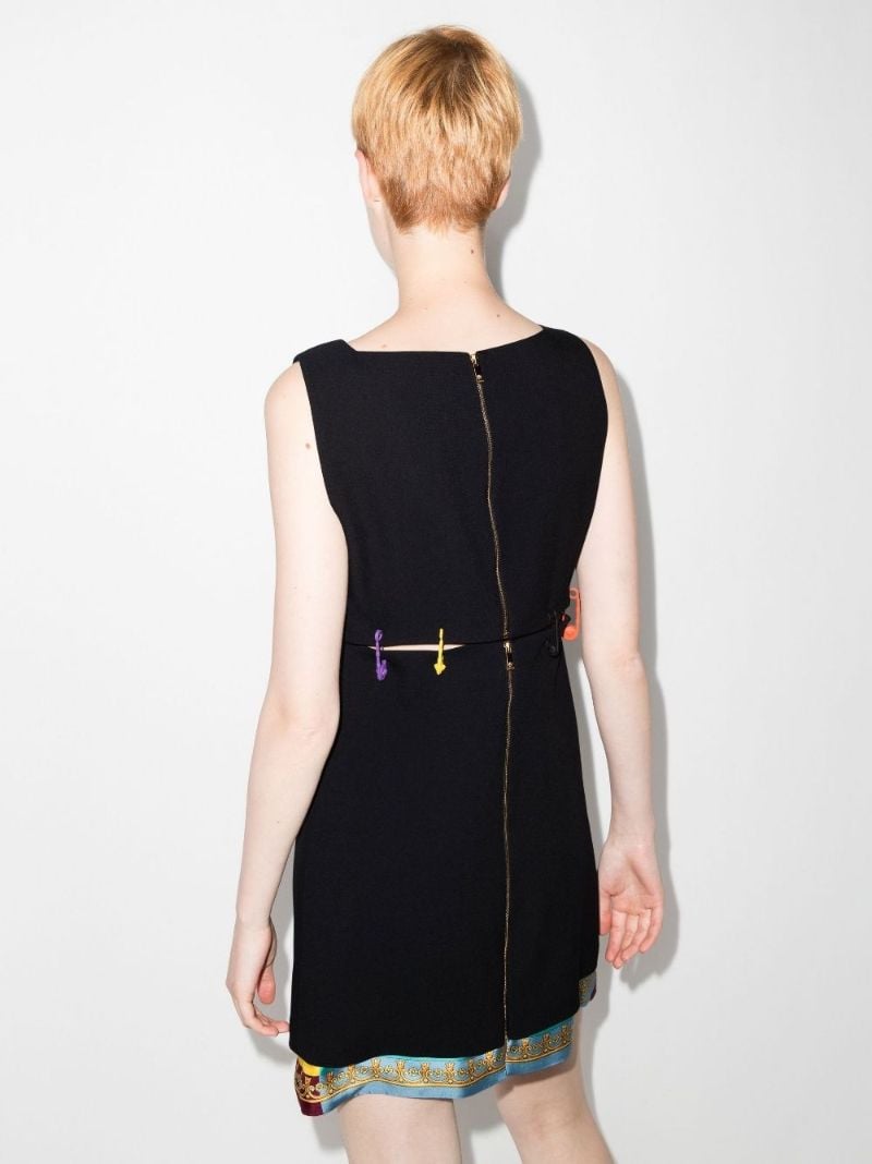 Safety Pin Cutout Mini Dress