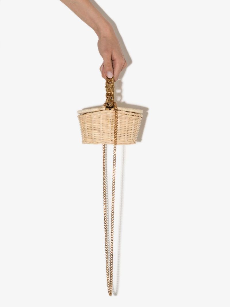 Neutral Raffia Mini Tote Bag