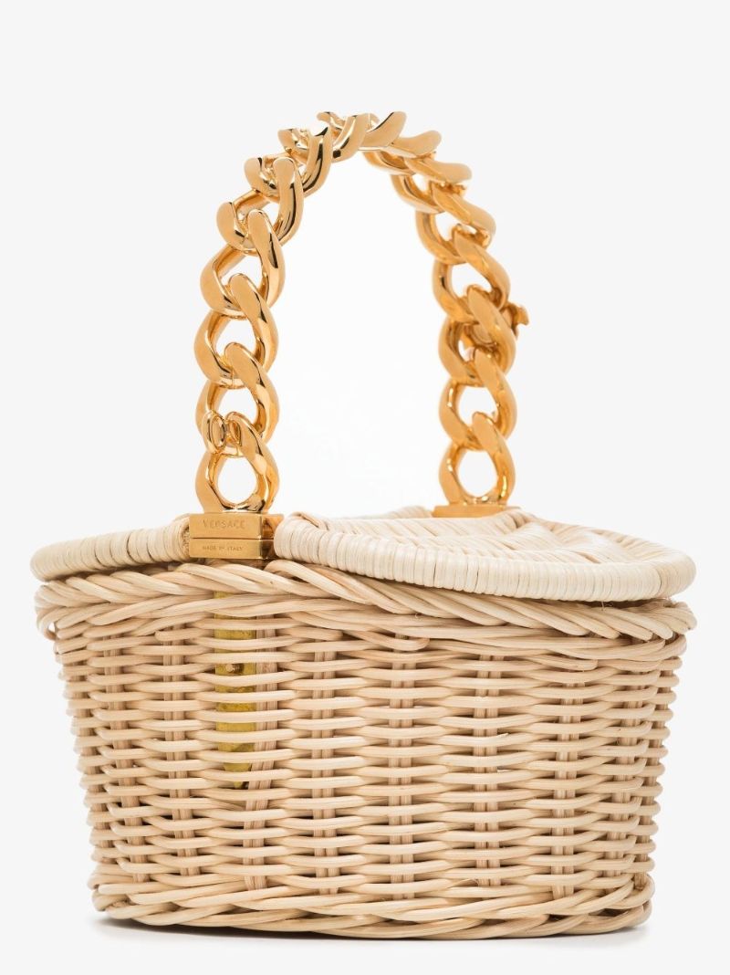 Neutral Raffia Mini Tote Bag