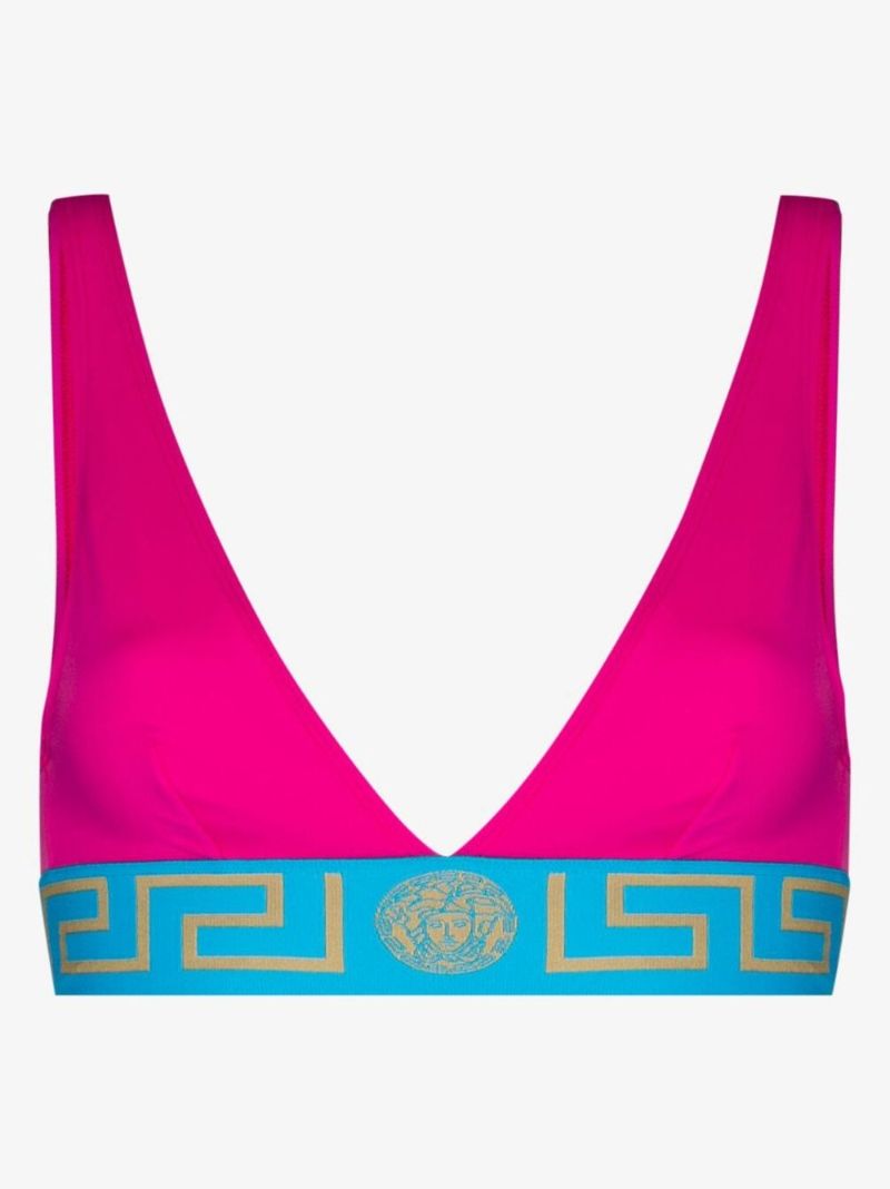 Greca Border Bikini Top