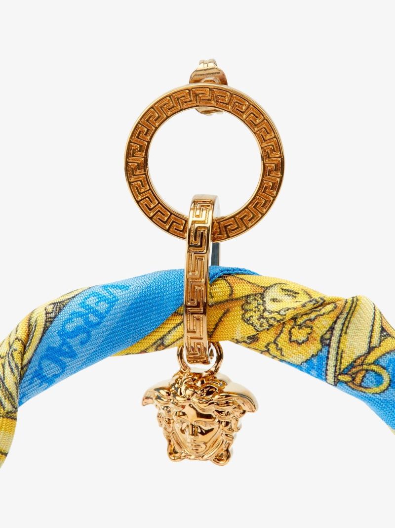 Gold-plated Medusa Scarf Hoop Earrings