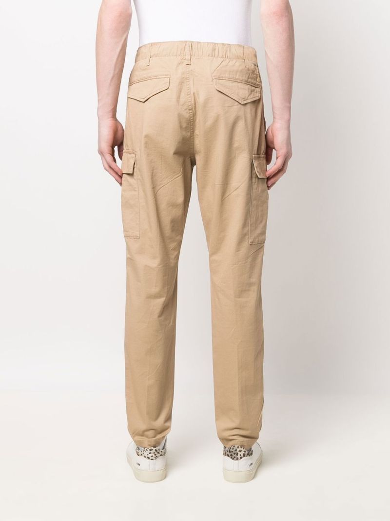 Neutral Drawstring-waist Tapered Trousers