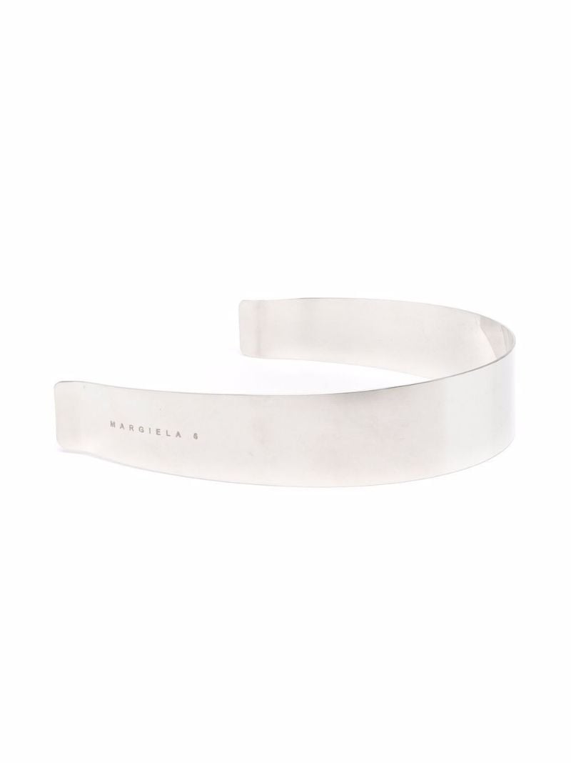 Silver-tone Logo Cuff Bracelet