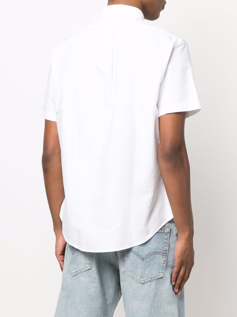 White Logo Cotton Shirt
