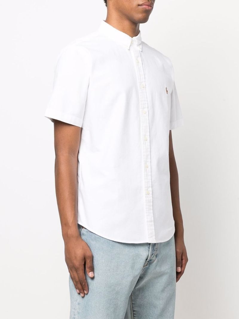 White Logo Cotton Shirt