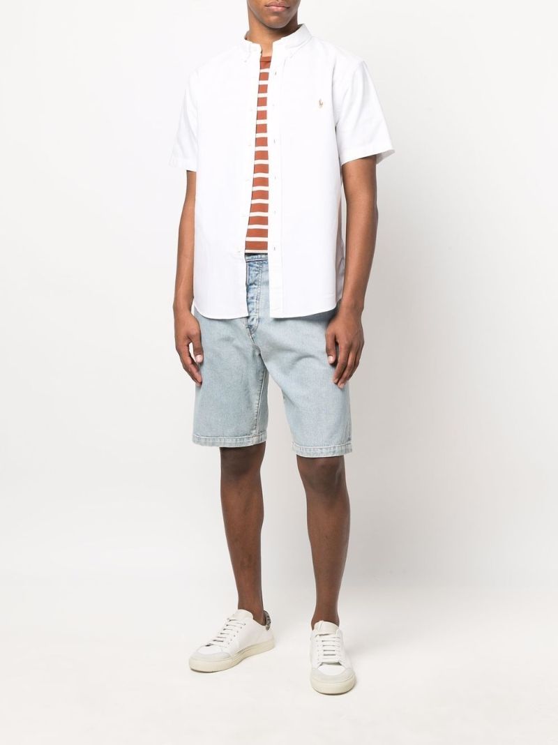 White Logo Cotton Shirt