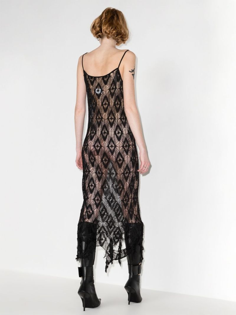 Sheer Crochet Midi Dress