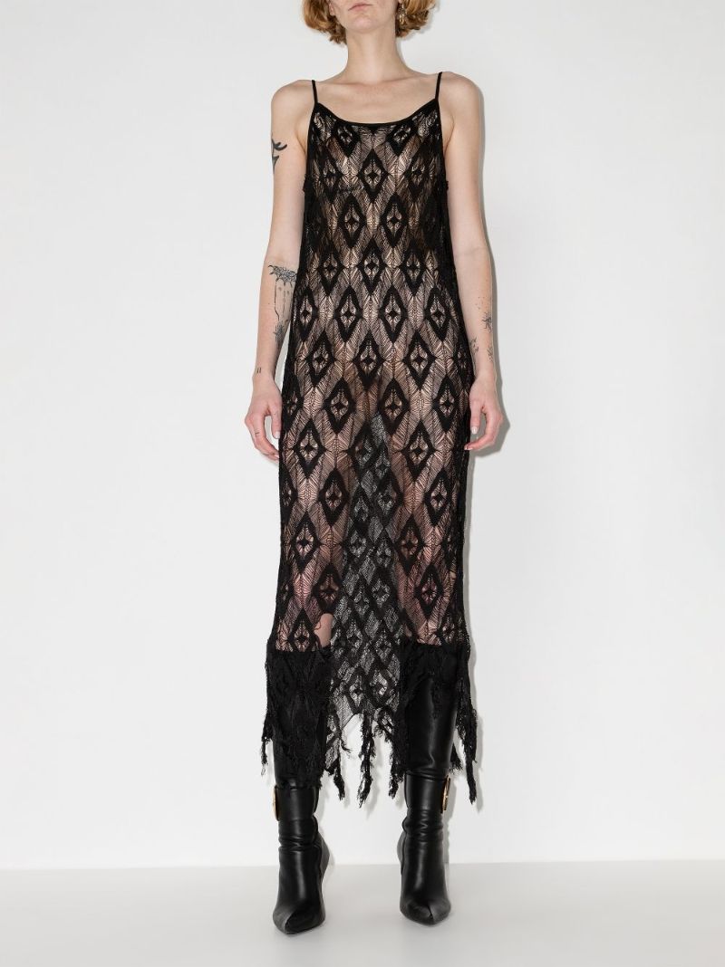 Sheer Crochet Midi Dress