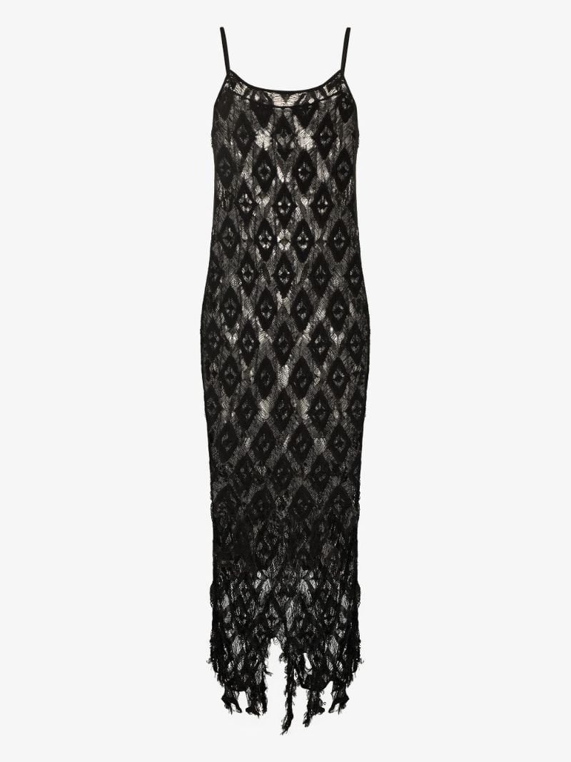 Sheer Crochet Midi Dress