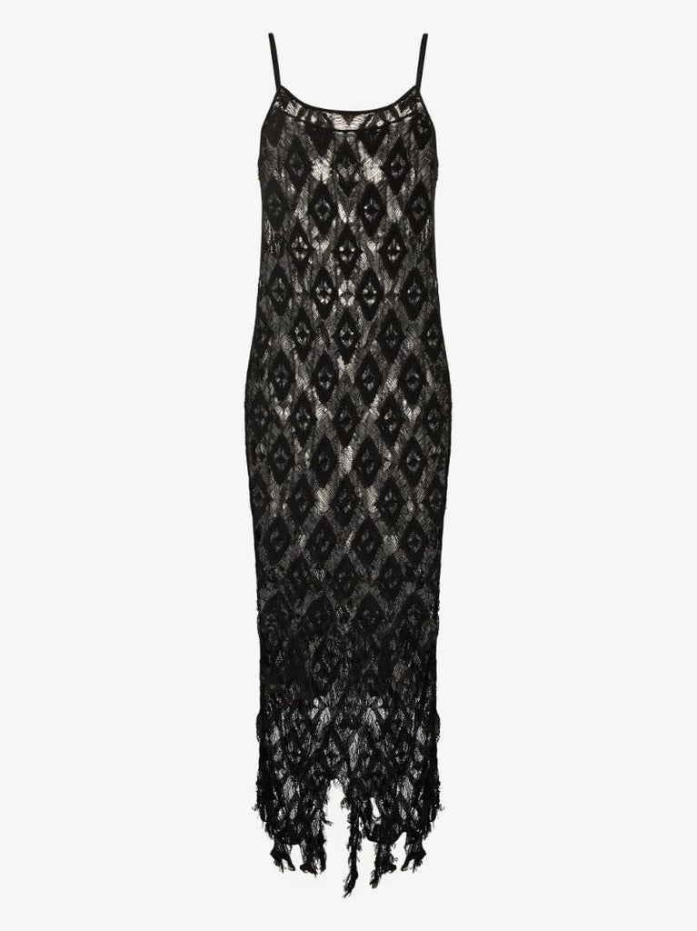 Sheer Crochet Midi Dress