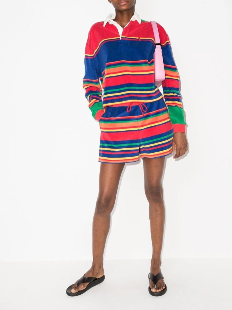 Polo Pony Striped Terry Shorts