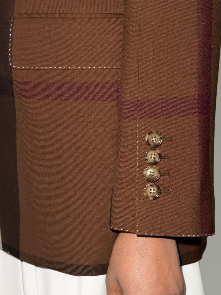 Sidon Vintage Check Wool Blazer