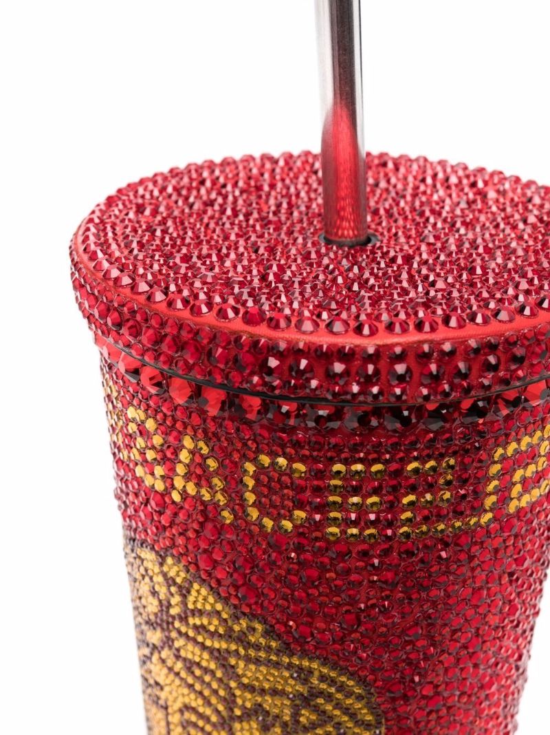 Red Medusa Crystal Embellished Travel Cup