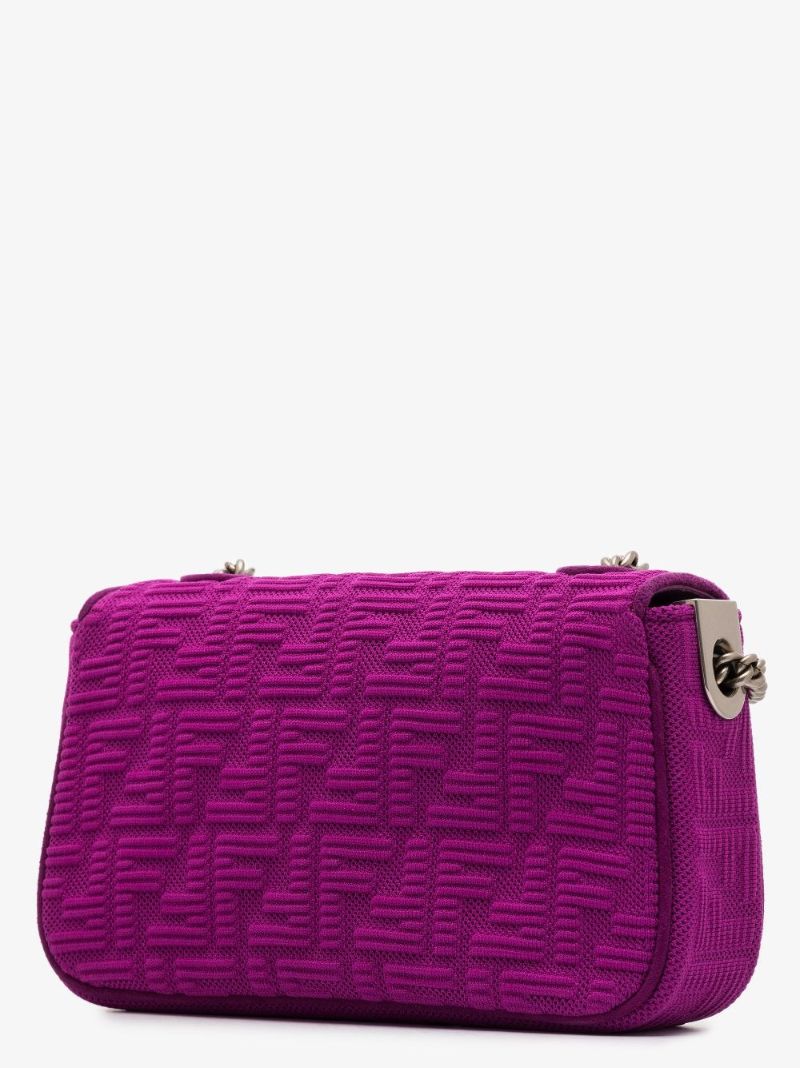 Pink Baguette Chain Shoulder Bag
