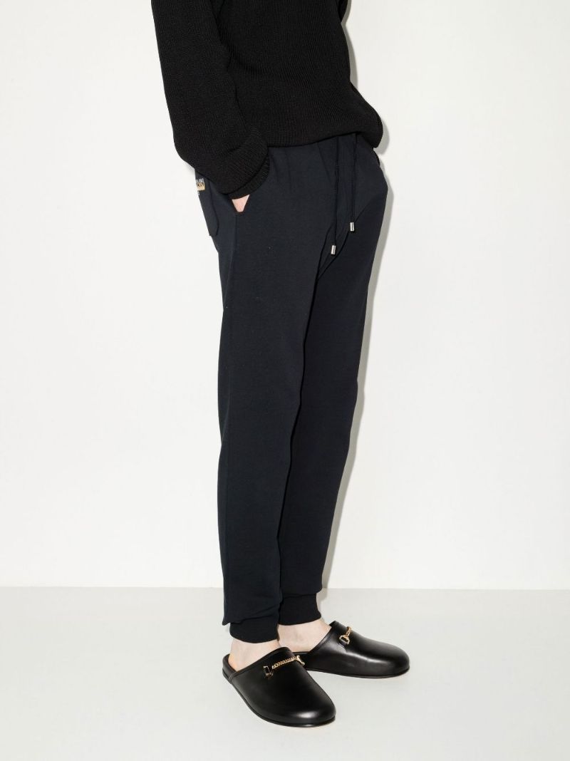 Logo Print Cotton Track Pants