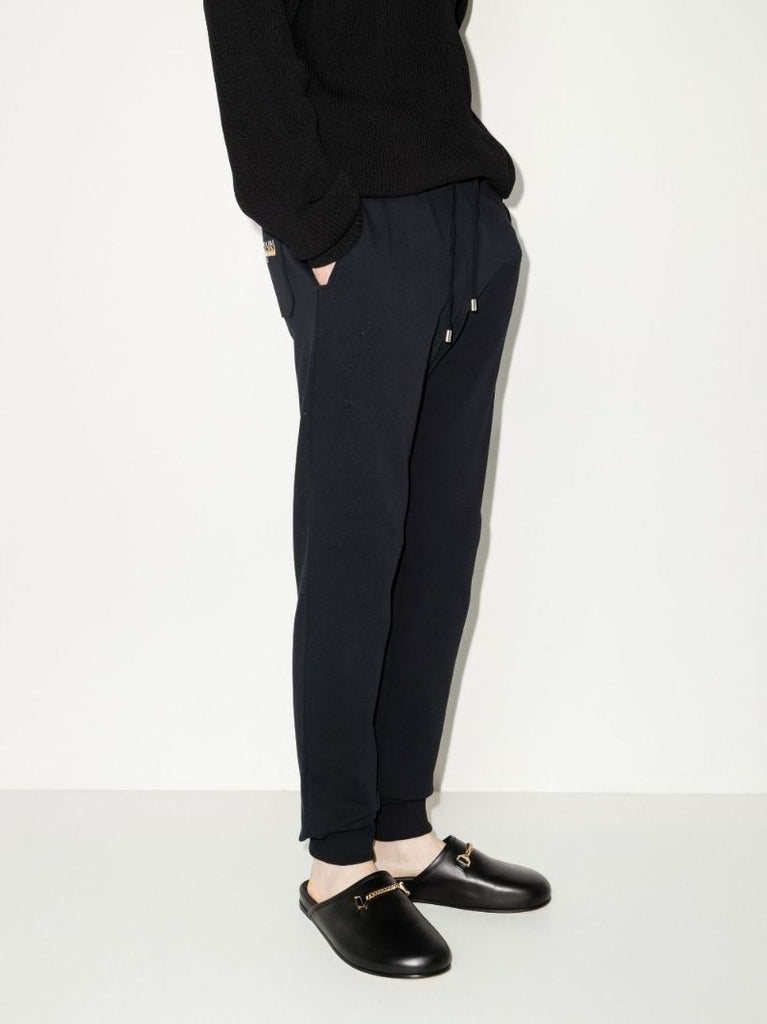 Logo Print Cotton Track Pants