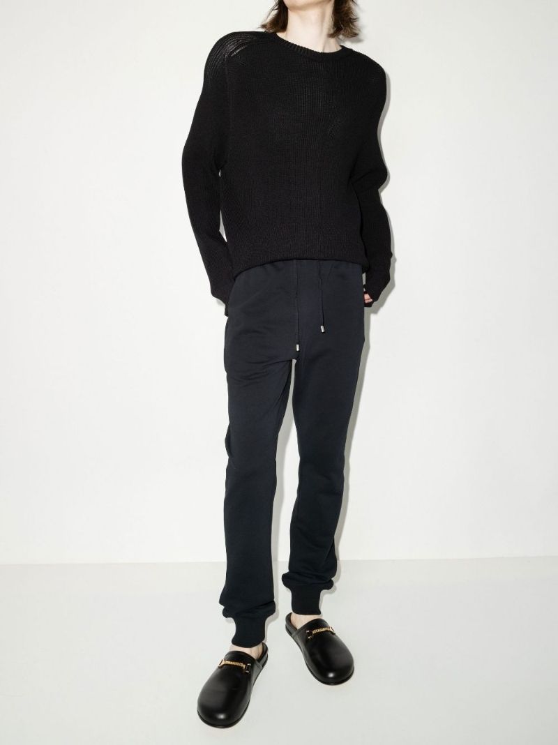 Logo Print Cotton Track Pants