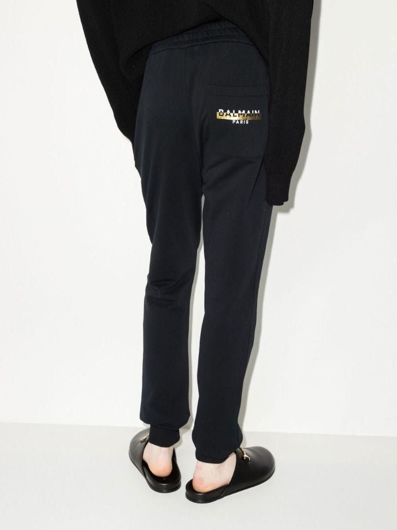 Logo Print Cotton Track Pants