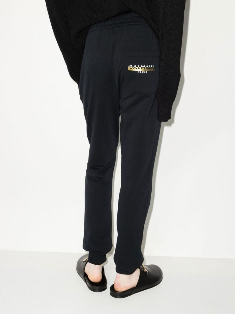 Logo Print Cotton Track Pants