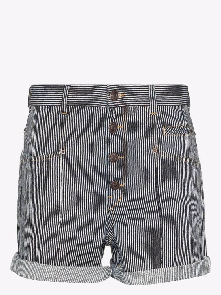 Nadia Striped Cotton Shorts