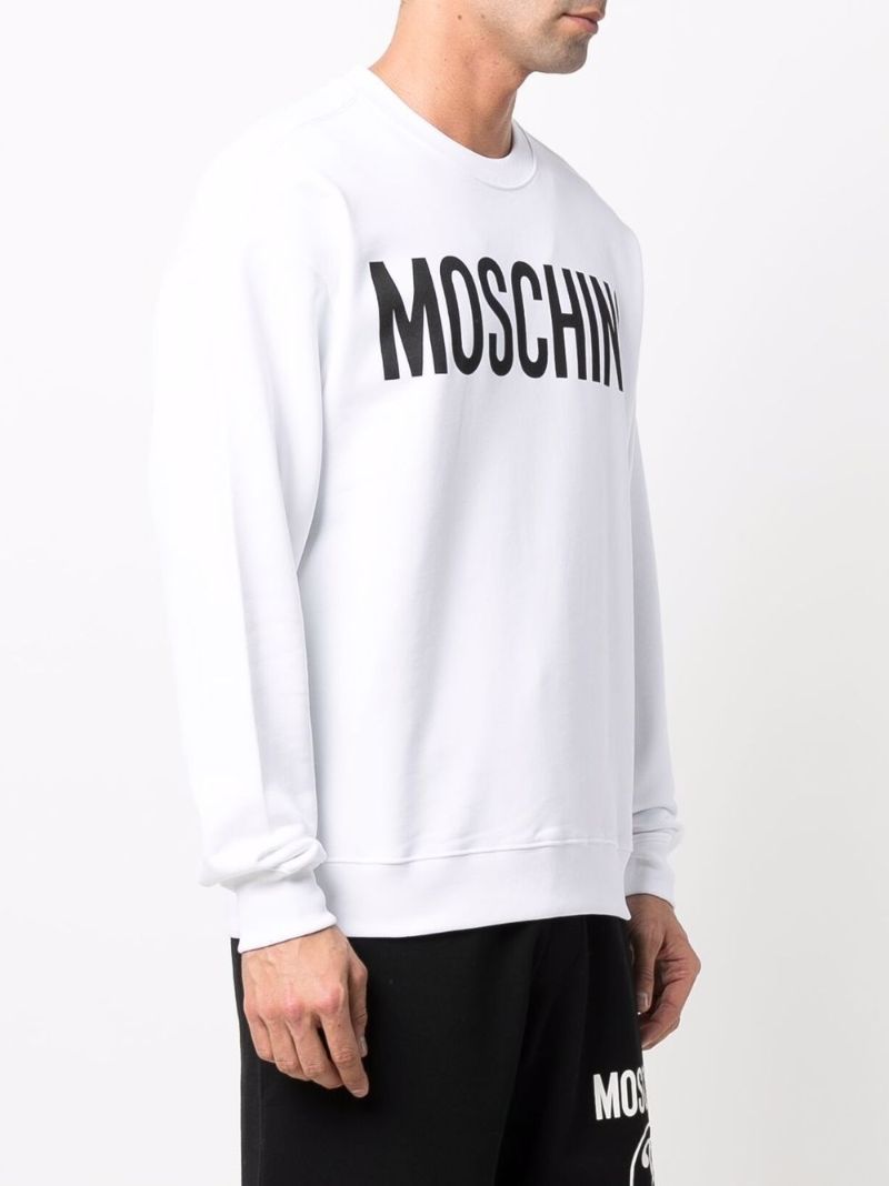 White Daisy Logo Print Sweatshirt