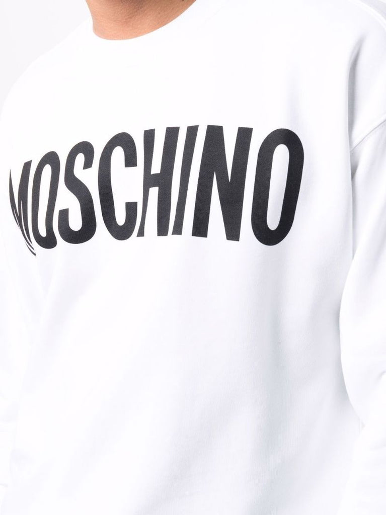 White Daisy Logo Print Sweatshirt