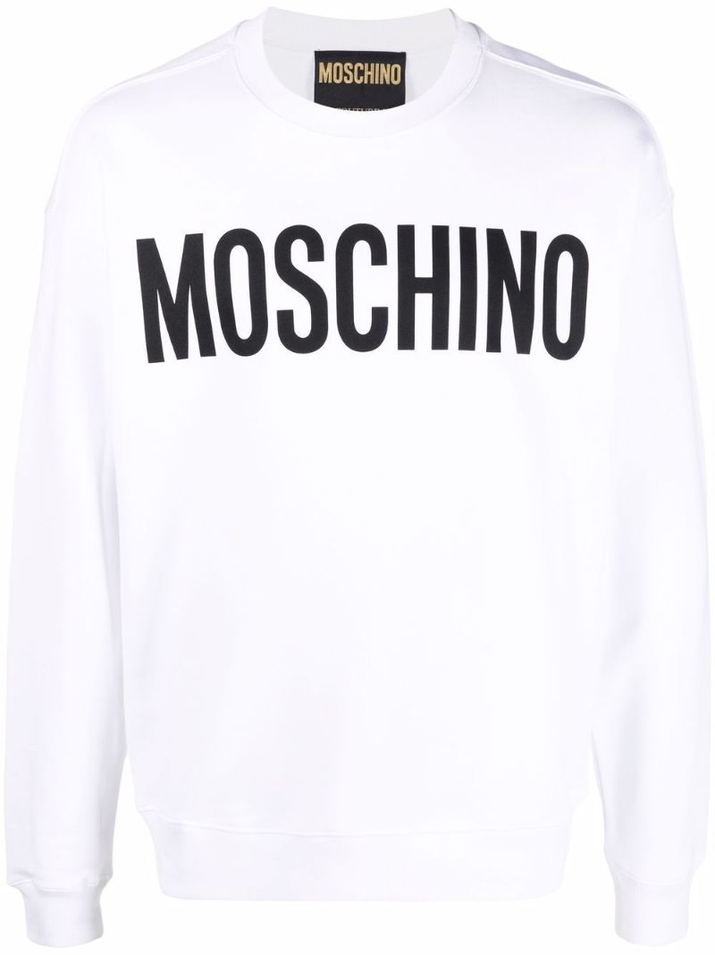 White Daisy Logo Print Sweatshirt