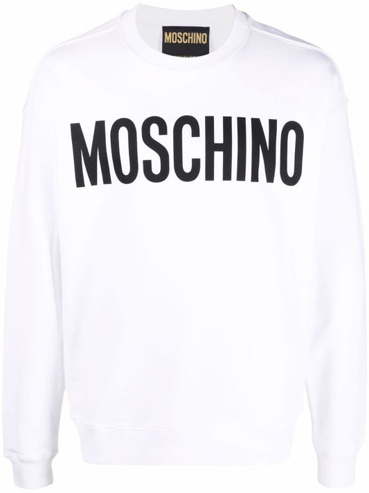 White Daisy Logo Print Sweatshirt
