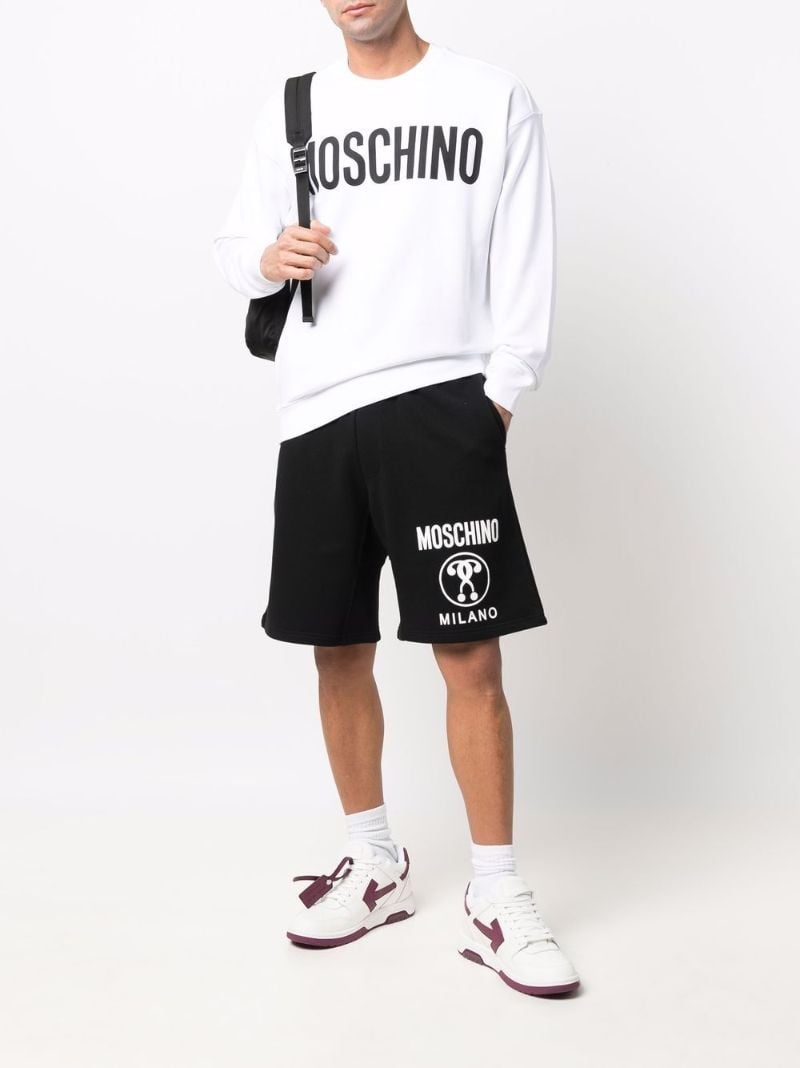 White Daisy Logo Print Sweatshirt