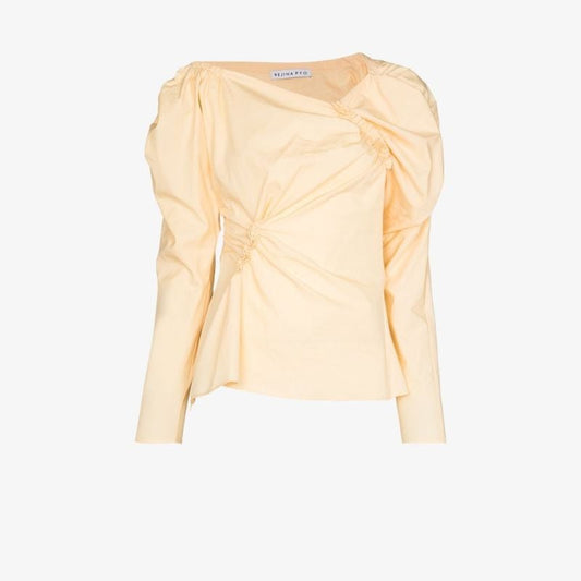 Cassie Asymmetric Draped Blouse