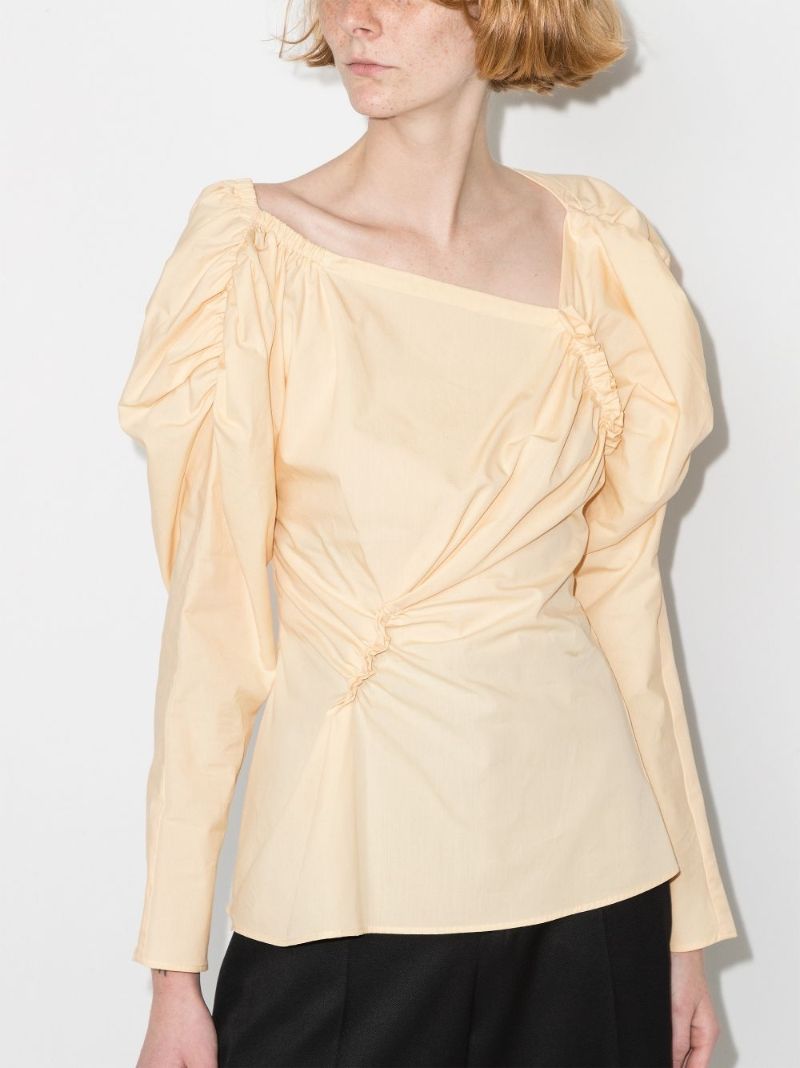 Cassie Asymmetric Draped Blouse