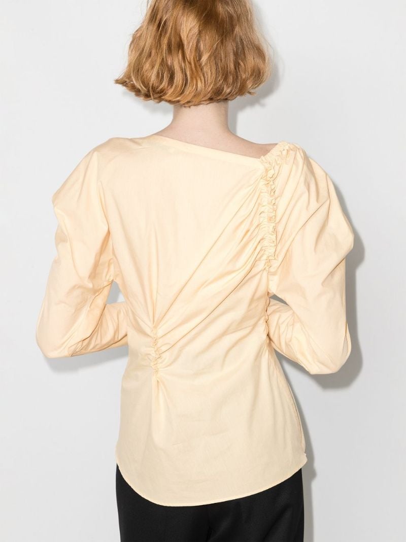 Cassie Asymmetric Draped Blouse