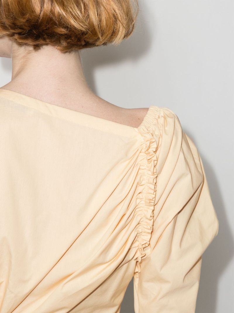 Cassie Asymmetric Draped Blouse