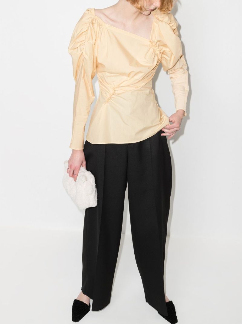 Cassie Asymmetric Draped Blouse