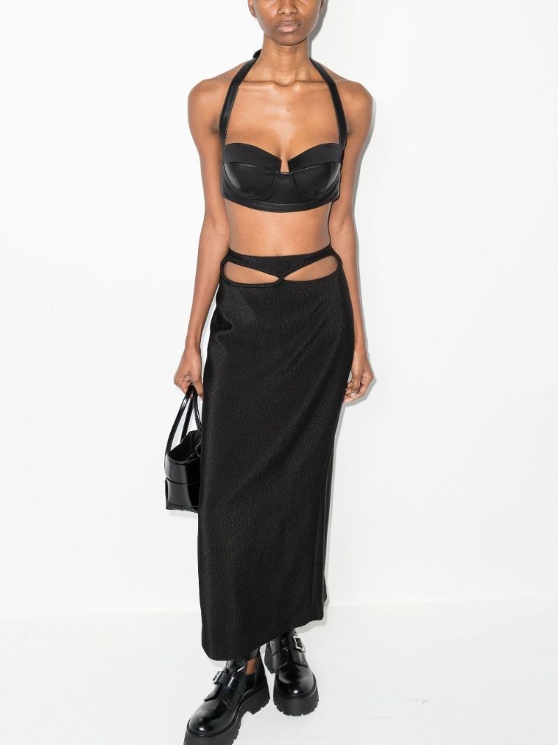Halterneck Leather Bralette