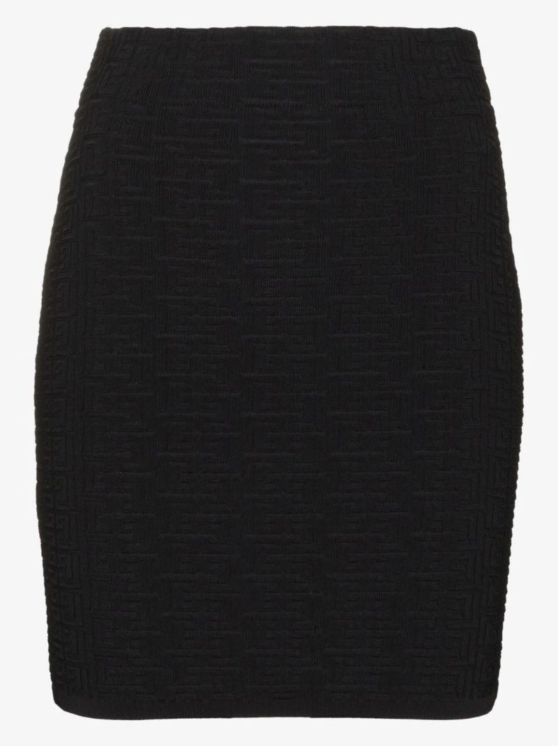 Monogram Knit Mini Skirt