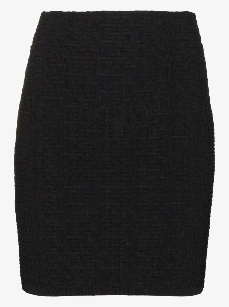 Monogram Knit Mini Skirt