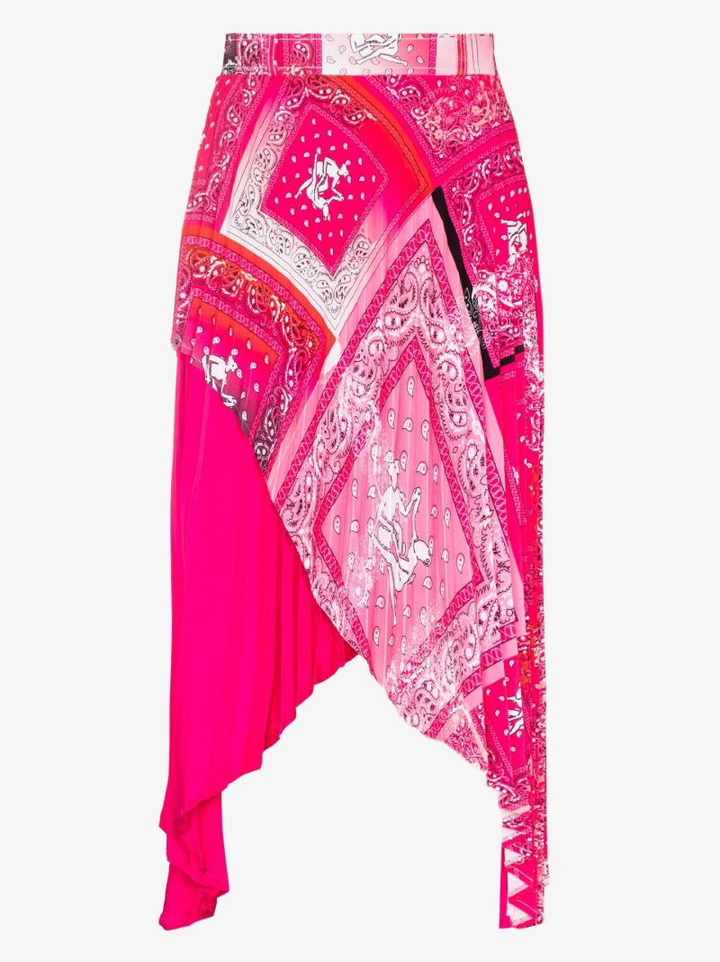Sisterhood Print Pleated Midi Skirt