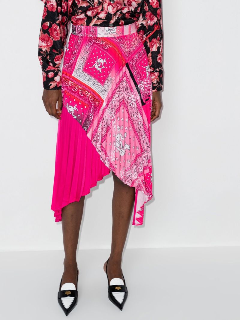Sisterhood Print Pleated Midi Skirt
