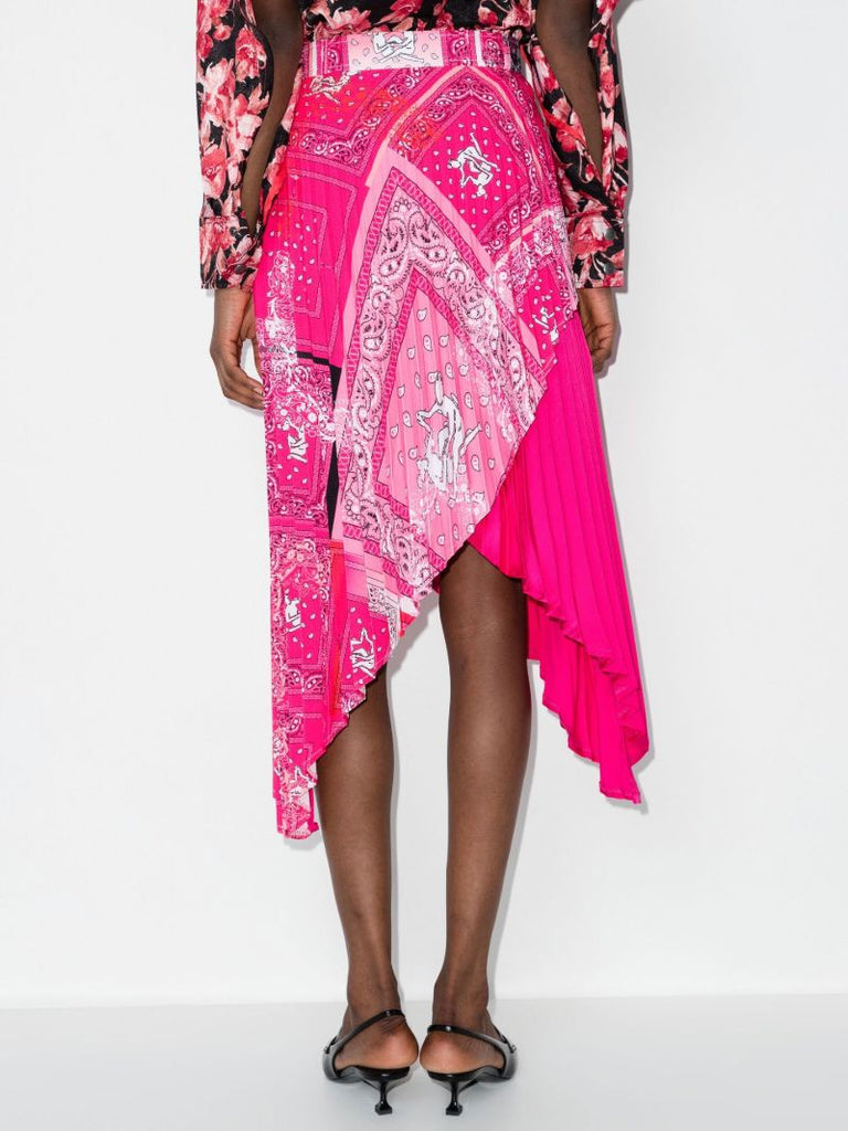 Sisterhood Print Pleated Midi Skirt