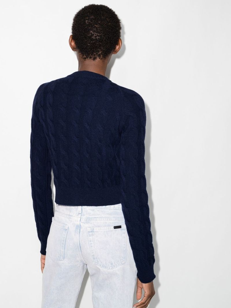 Embellished Cable Knit Cardigan