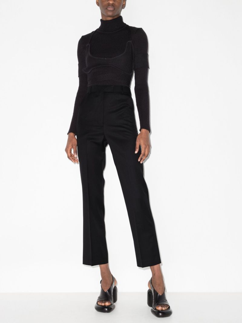 High-waisted Cropped Trousers