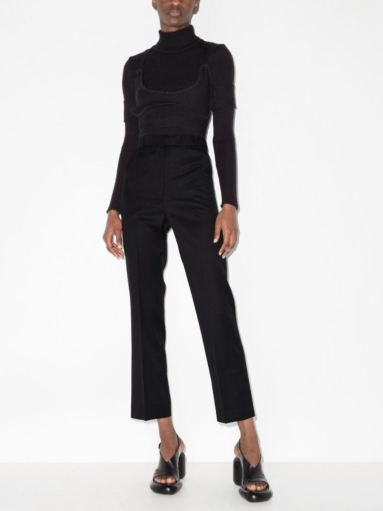 High-waisted Cropped Trousers
