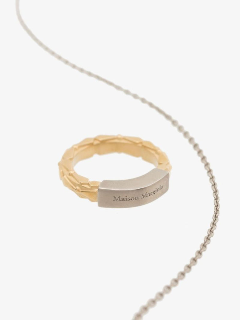 Gold and Silver-tone Ring Pendant Necklace