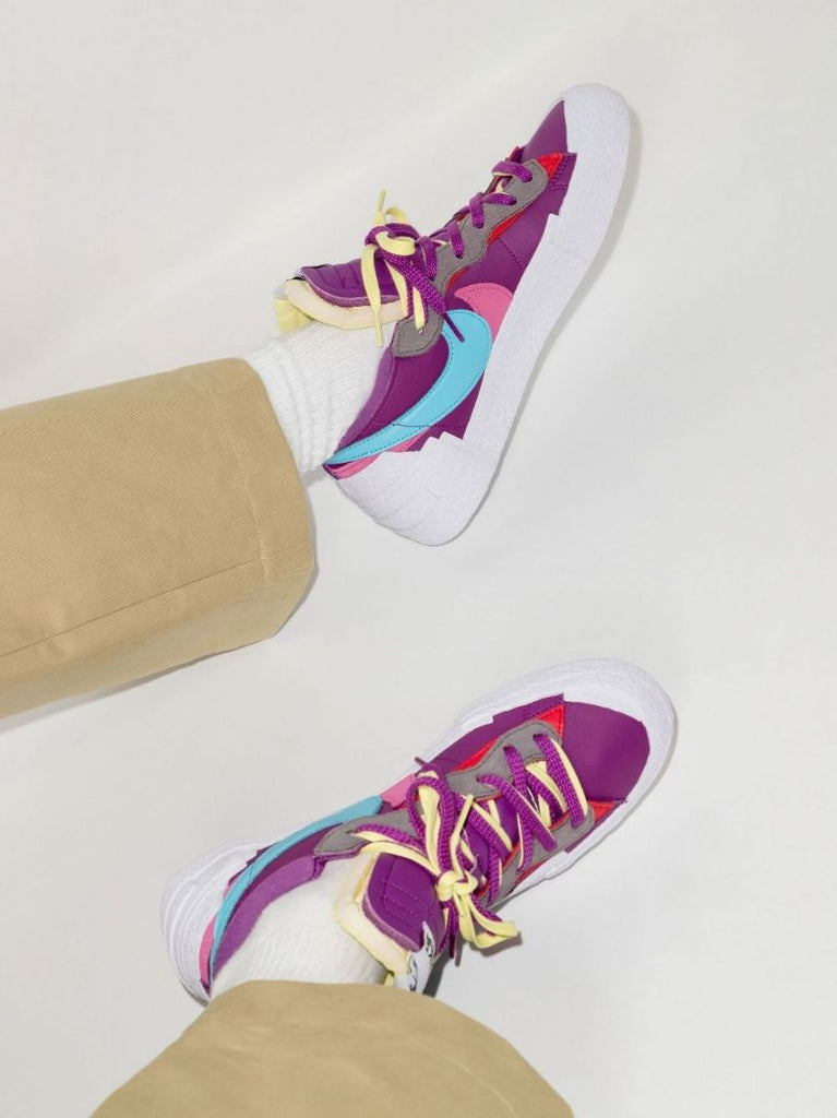 Purple X Kaws X Sacai Blazer Low Sneakers