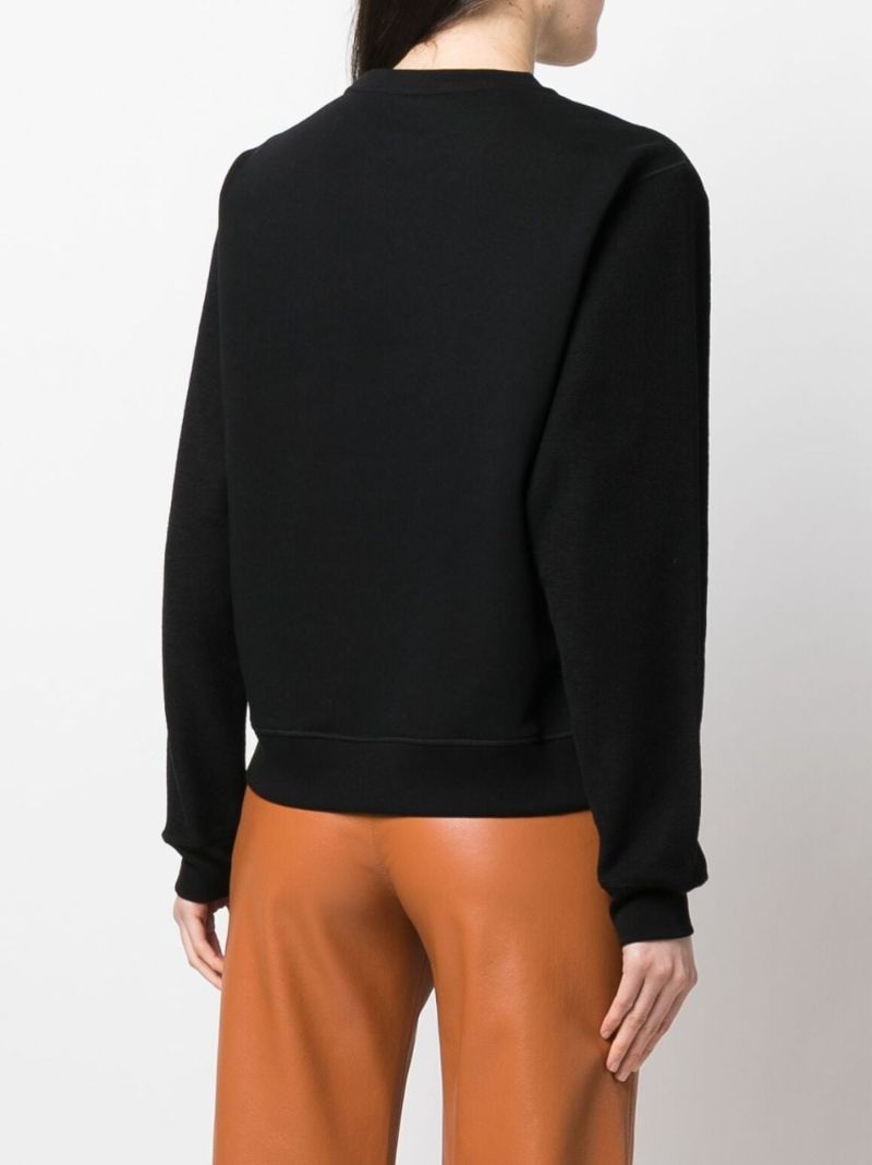 Black Anagram-embroidered Cotton Sweatshirt